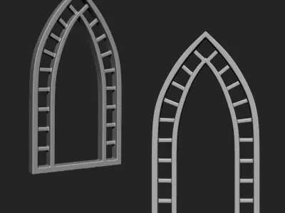 Wooden Window IMM Brush Pack 10 in One Vol 2 3D model