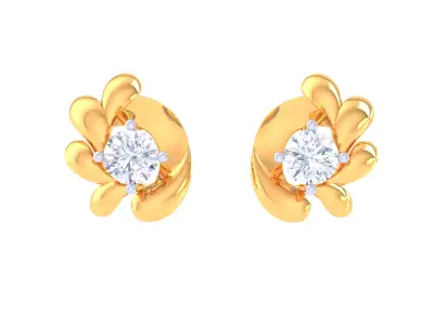 Solitaire Super Light Weight Stud Earring 3D print model