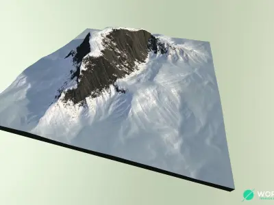 Snow Mountain 01 3D model