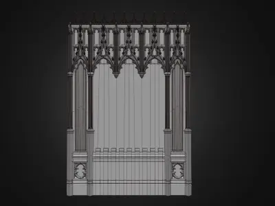 Gothic pannel 3D model