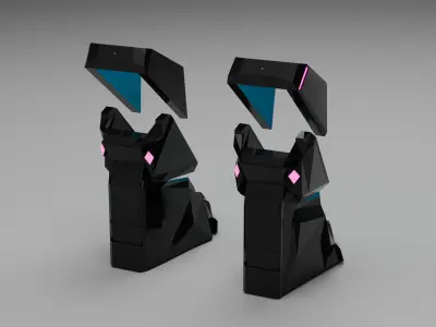 Mecha Pilot Gear Low-poly 3D model