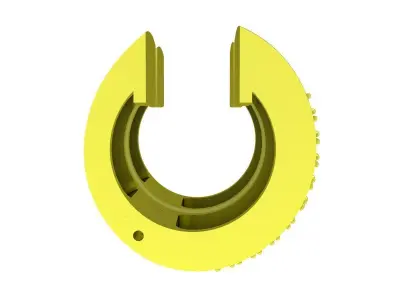 Elegant Pave Diamond Hoop Earrings for Women 5812 3D print model