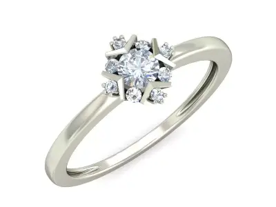 Women Wedding Engagement Ring 3D print model 18