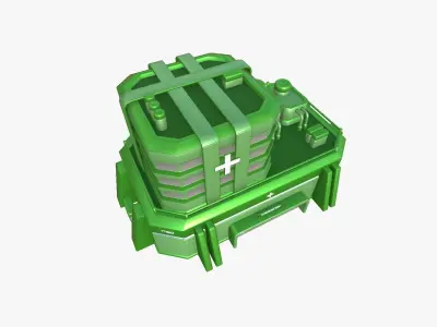 SciFi Hospital A06 Green - Sci Fi Exterior Design Low-poly 3D model