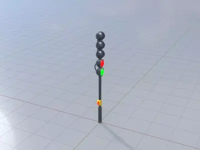 Spherical stylized traffic light design 4  3D model