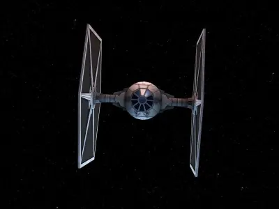 Tie Fighter Low-poly 3D model