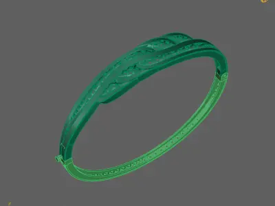 Womens Bracelets Bangles 3DM STL OBJ With Details  3D print model