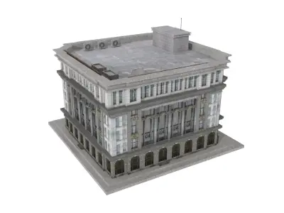 Building 3D model Low-poly 3D model