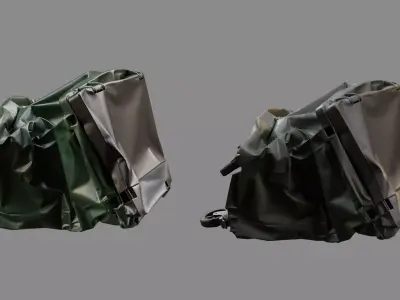 Crushed Trash Container 07 3D model