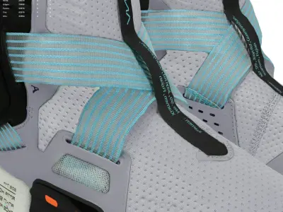 Cyberpunk fashion sneaker 4 Urban Techwear scifi future shoes  Low-poly 3D model