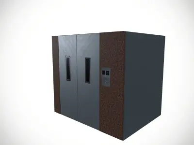 Residential Passenger Lift Traction Elevators Low-poly 3D model