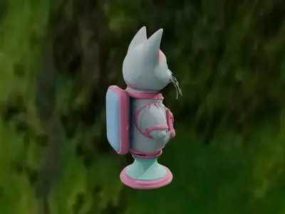 Orbit Purrnaut Helmet Bust 3D print model