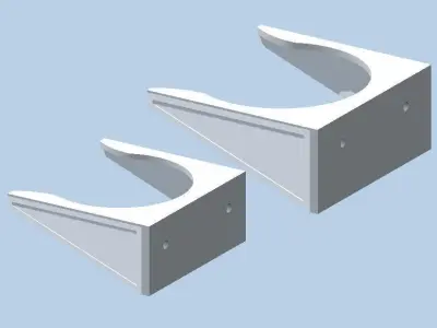 Wall brackets for two spice containers or jars 3D print model