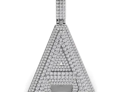 Alphabet Latter A Diamond Pendent 3D print model