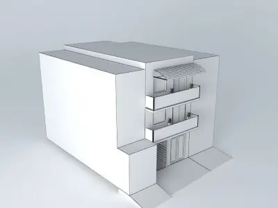 Apartment building exterior Free 3D model