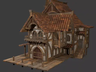 Medieval Exterior Building 3D model