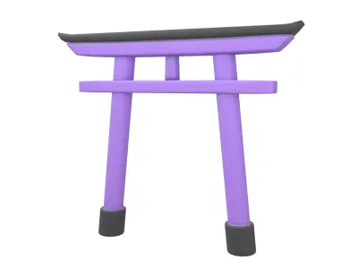 Torii v1 004 Low-poly 3D model