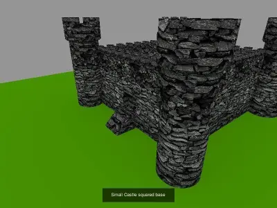 Medieval Low Poly Buildings 3D Model Pack
