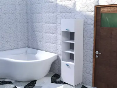 modern bathroom Low-poly 3D model