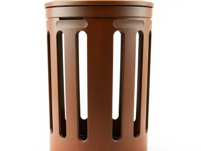 Outdoor Trash Bin Model Pack for Urban Environments Low-poly 3D model