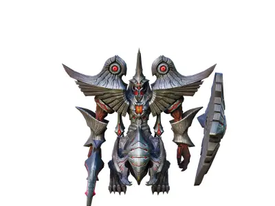 Mechanical Battle Armor Low-poly 3D model