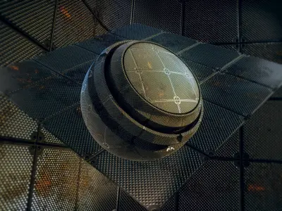 17 Sci-Fi PBR materials 3D model
