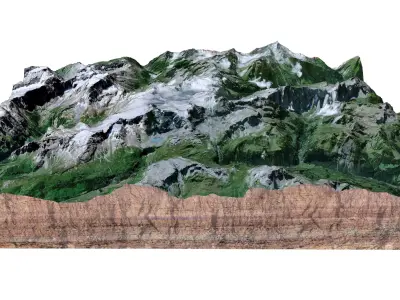 Scharhorn Alps 3D model