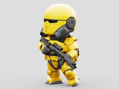 MARS COLONY  TROOPER   RIGGED 3D model