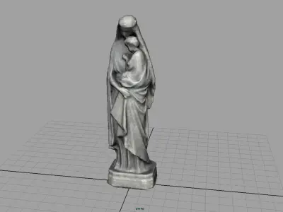 Virgin Mary Low-poly 3D model