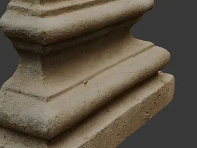 Architectural Concrete Molding 3D Scan Low-poly 3D model