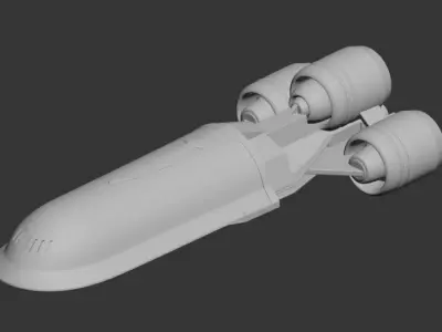 Star wars CSS-1 Corellian Star Shuttle 3D print model