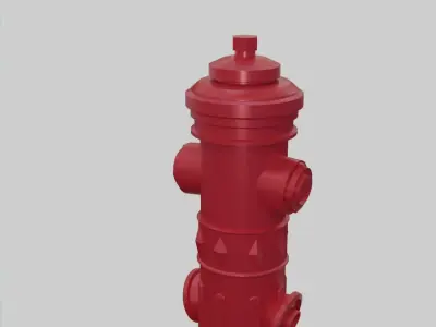Fire Hydrant 7 - Vintage Safety and Emergency Equipment Low-poly 3D model