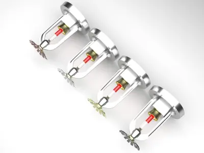 Fire Sprinklers Set 3D model