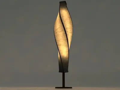 Paper Twist Lamp 3D model