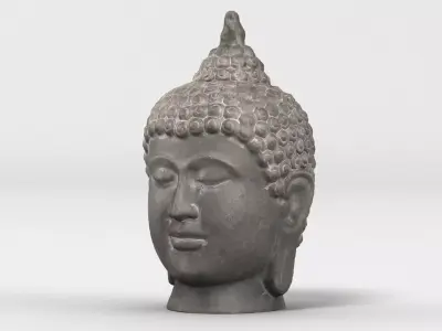 Buddha Head Statue 2 3D model