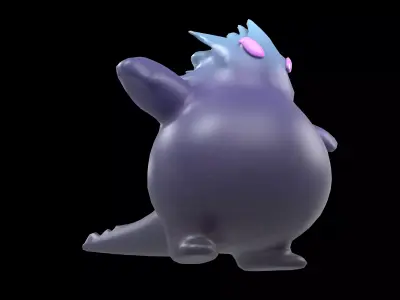 Fatty Character v1 001 Low-poly 3D model