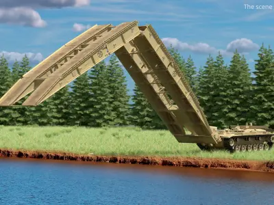  AVLB M60A1 Sand Color in Deployment 