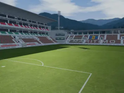 Estadio do Maritimo Funchal Portugal Low-poly 3D model