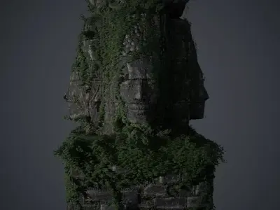 Religious Monument Temple Game Asset  3D model