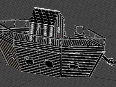 Wood Playground Boat 3D model