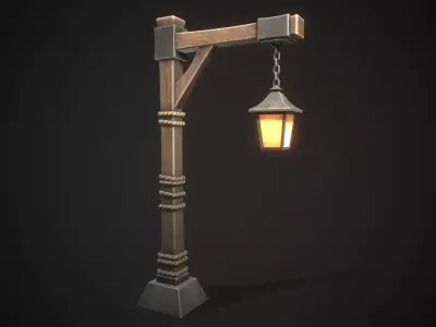 Street light Low-poly 3D model 19