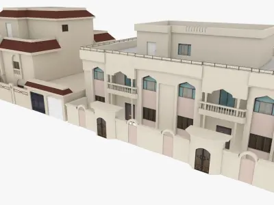 Qatar House 03 Low-poly 3D model
