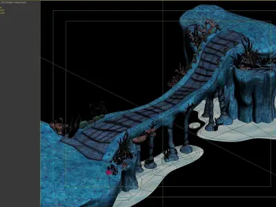 coral reef  bridge  3D model