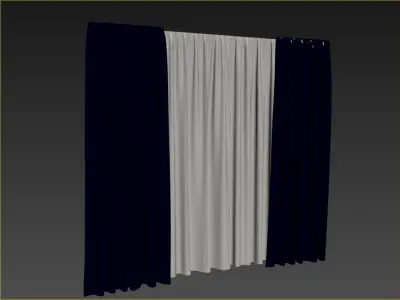 Curtains 01 3D model
