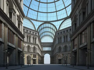 Gallery of an Imperial Palace 3D model