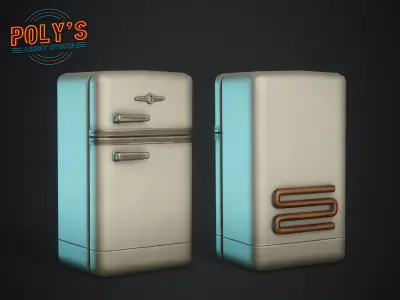 Kitchen Pack - Stylized low poly Low-poly 3D model