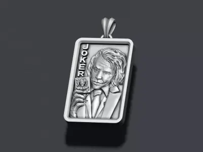 Joker playing card pendant light 3D print model