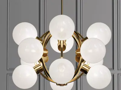 Atomi Gold Sputnik Chandelier 3D model