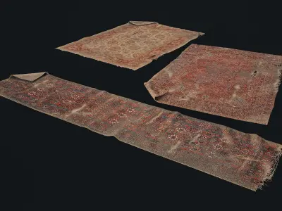 Persian Carpets 4 5 6  Low-poly 3D model