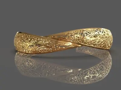 Light cuff bracelet 3D print model